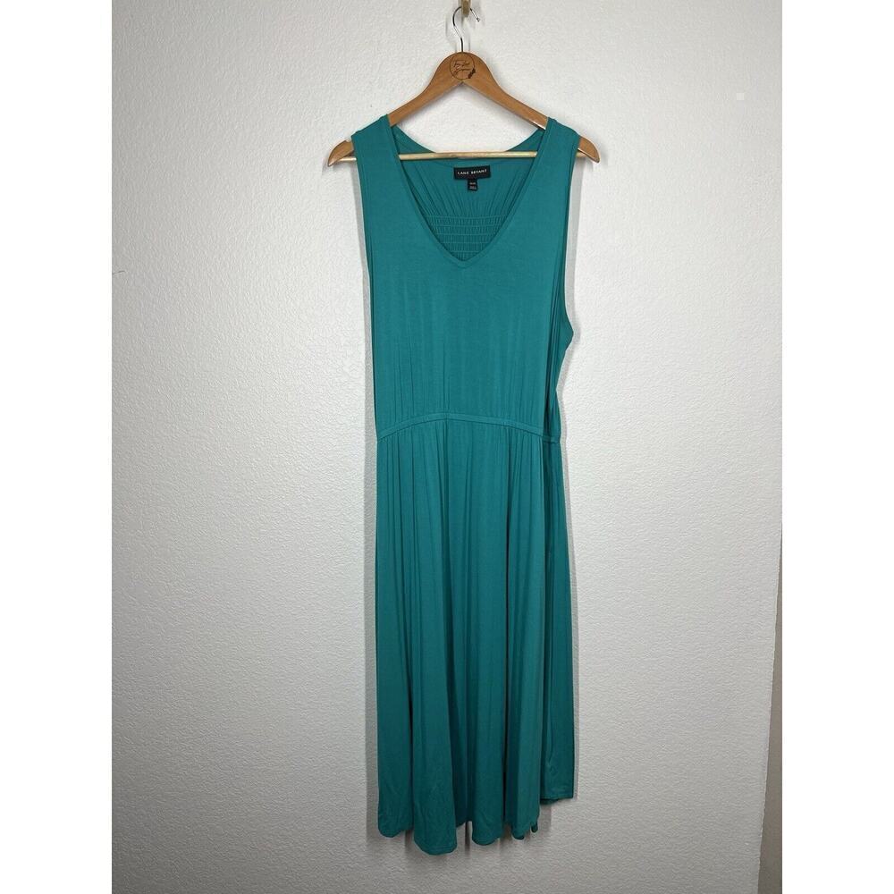 Lane Bryant Tank Midi Dress 18/20 Sleeveless Pockets Racerback